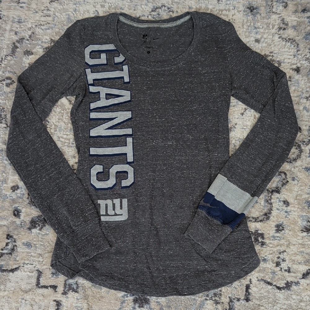 Nike New York Giants Long Sleeve Shirt Womens Small NFL Team Apparel Tee